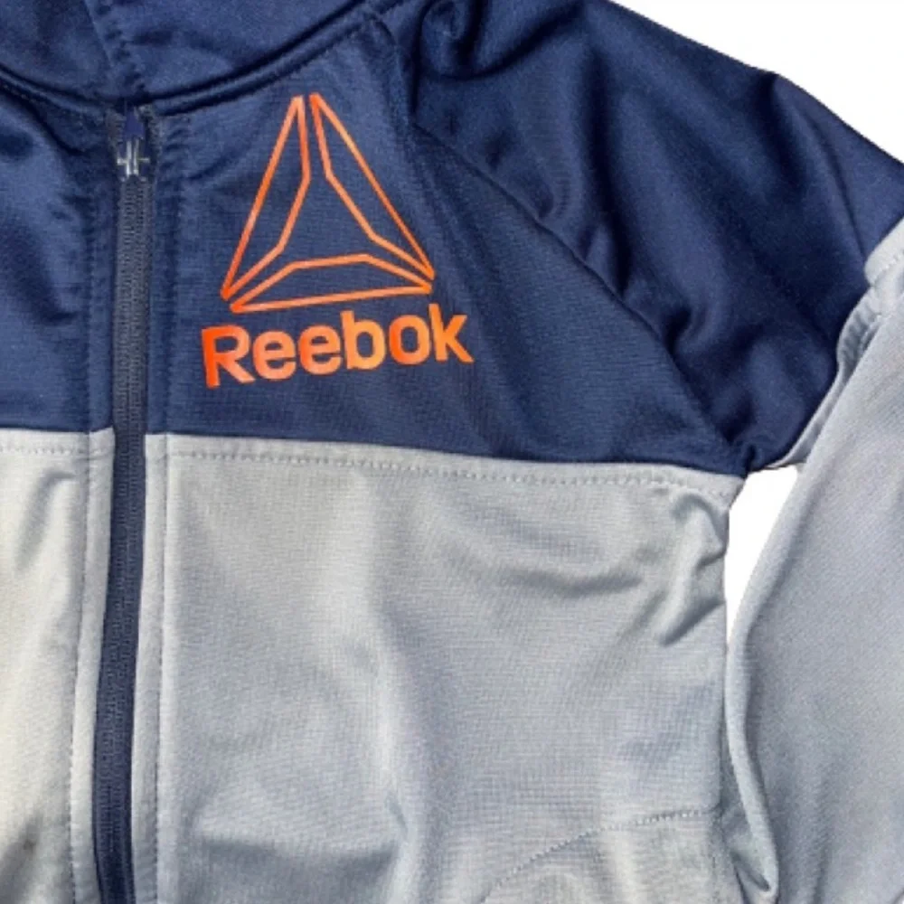 Reebok Boys Blue And Gray Full Zip Jacket Size 5